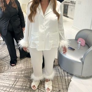 NADINE MERABI DARCIE WHITE PYJAMAS